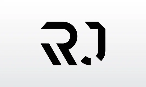 創造的な近代的なビジネスタイポグラフィベクトルテンプレートと初期のRjの文字のロゴ クリエイティブレターRjロゴデザイン — ストックベクタ