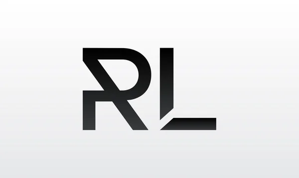 創造的な現代的なビジネスタイポグラフィベクトルテンプレートと初期のRl文字のロゴ クリエイティブレターロールロゴデザイン — ストックベクタ