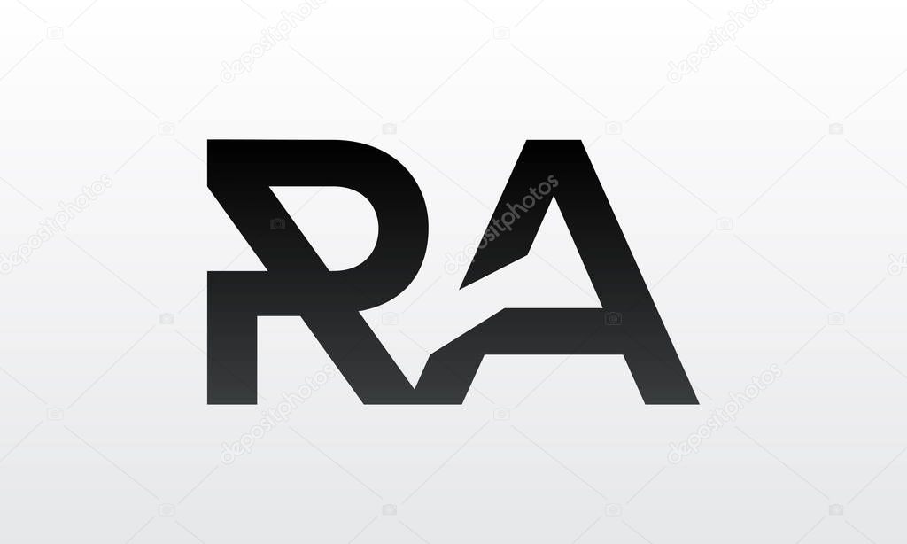 Initial ra letter logo with creative modern business typography vector template. Creative letter ra logo design.