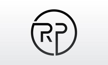 Yaratıcı modern iş tipografi vektör şablonlu ilk rp harfi logosu. Yaratıcı harf rp logosu tasarımı.
