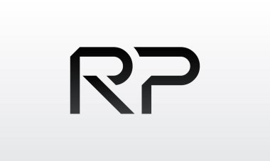 Yaratıcı modern iş tipografi vektör şablonlu ilk rp harfi logosu. Yaratıcı harf rp logosu tasarımı.