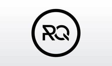 Yaratıcı modern iş tipografi vektör şablonlu ilk RQ harfi logosu. Yaratıcı harf rq logo tasarımı.