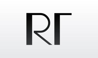 Yaratıcı modern iş tipografi vektör şablonlu ilk rt harfi logosu. Yaratıcı harf rt logo tasarımı.