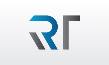 Yaratıcı modern iş tipografi vektör şablonlu ilk rt harfi logosu. Yaratıcı harf rt logo tasarımı.