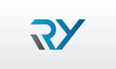 Yaratıcı modern iş tipografi vektör şablonlu ilk ry harfi logosu. Yaratıcı harf ry logo tasarımı.