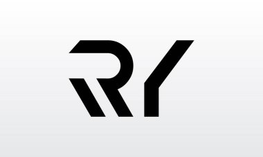 Yaratıcı modern iş tipografi vektör şablonlu ilk ry harfi logosu. Yaratıcı harf ry logo tasarımı.