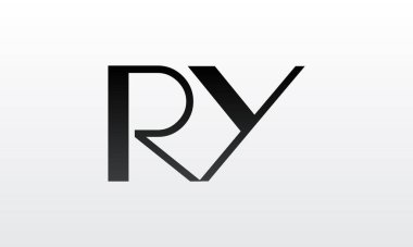 Yaratıcı modern iş tipografi vektör şablonlu ilk ry harfi logosu. Yaratıcı harf ry logo tasarımı.