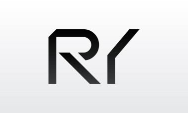 Yaratıcı modern iş tipografi vektör şablonlu ilk ry harfi logosu. Yaratıcı harf ry logo tasarımı.