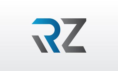 Yaratıcı modern iş tipografi vektör şablonlu ilk rz harfi logosu. Yaratıcı harf rz logo tasarımı.