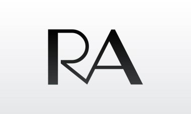 Yaratıcı modern iş tipografi vektör şablonlu ilk ra harfi logosu. Yaratıcı harf ra logo tasarımı.