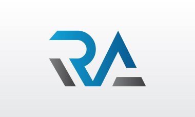 Yaratıcı modern iş tipografi vektör şablonlu ilk ra harfi logosu. Yaratıcı harf ra logo tasarımı.