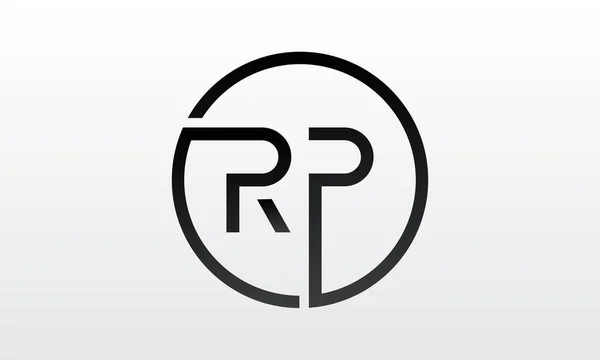 創造的な現代的なビジネスタイポグラフィベクトルテンプレートと初期のRpの手紙のロゴ クリエイティブレターRpロゴデザイン — ストックベクタ