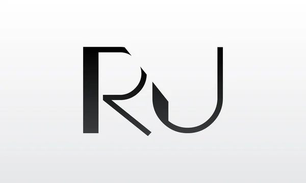 創造的な現代的なビジネスタイポグラフィベクトルテンプレートと初期のRu文字のロゴ クリエイティブレター Ruロゴデザイン — ストックベクタ