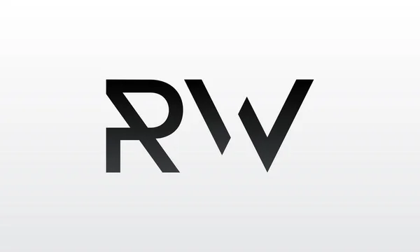 創造的な現代的なビジネスタイポグラフィベクトルテンプレートと初期のRw文字のロゴ クリエイティブレター Rwロゴデザイン — ストックベクタ
