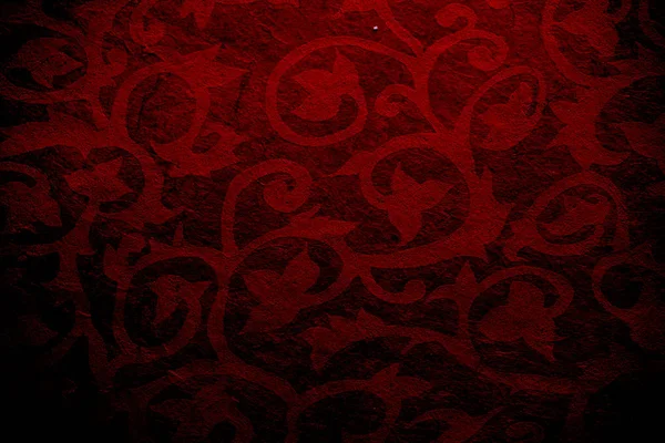 Старомодная цветная бумага фоновая текстура с темной в старых проблемных винтажный дизайн. Цвет бумаги красный, рождественская текстура — стоковое фото