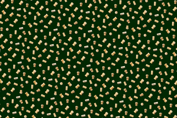 wine corks background on a green backlit background. wine background with corks and corkscrew for fabric print, paper print, wallpapers, design