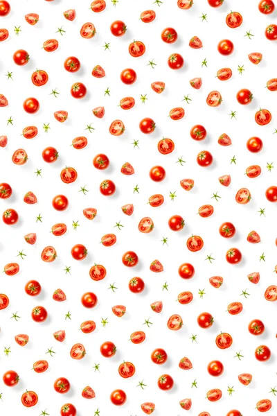 Creative Background Red Tomatoes Abstract Background Isolated Ripe Tomato White — Stock Photo, Image