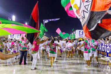 Bileşenleri Samba Okulu Mangueira, Marques de Sapucai, Rio de Janeiro, Brezilya