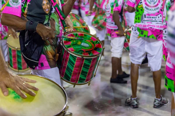 Components of the Samba School Mangueira, Marques de Sapucai, Rio de Janeiro, Brazil — Stock Photo, Image
