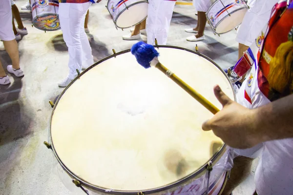 Drummer at the Union samba School, Marques de Sapucai, Rio de Janeiro, Brazil — Stock Photo, Image