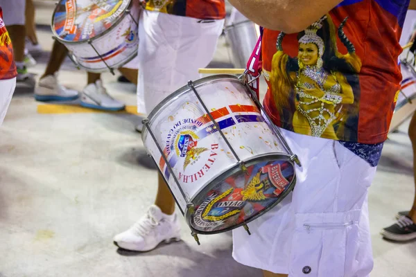 Drummer at the Union samba School, Marques de Sapucai, Rio de Janeiro, Brazil — Stock Photo, Image