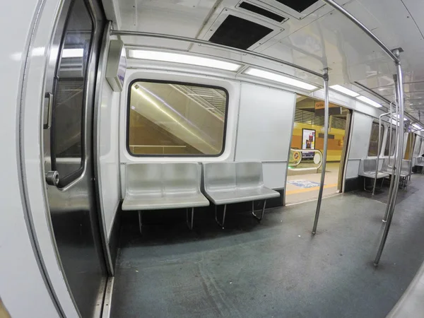 Uvnitř vlak metra — Stock fotografie