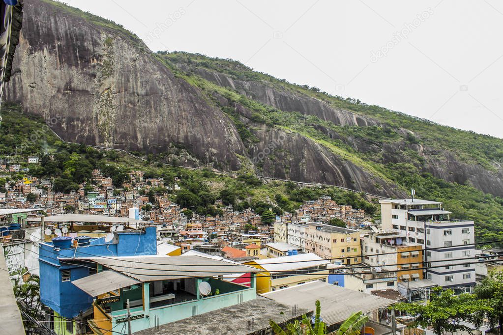 Details of the Rocinha favela in Rio de Janeiro - brazil