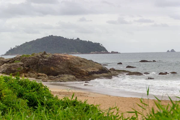 Plaża Quilombo znajduje się w Penha Santa Catarina — Zdjęcie stockowe
