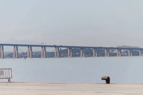 Puente Rio Niteroi Visto Desde Plaza Maua Río Janeiro Brasil — Foto de Stock