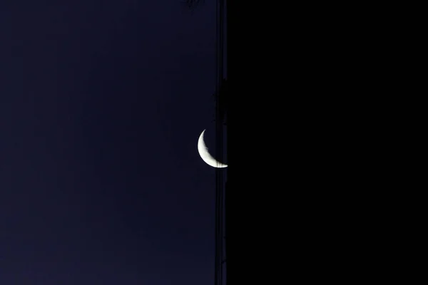 Crescent Moon Beautiful Night Rio Janeiro Brazil — Stock Photo, Image