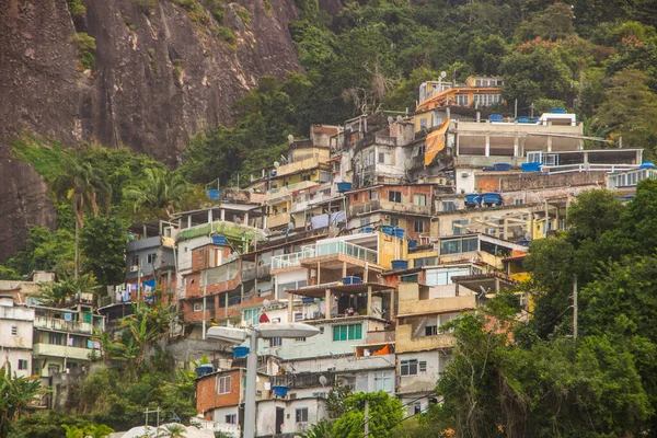 Slumsy Niebo Gospodarstwa Rio Janeiro Brazylia — Zdjęcie stockowe