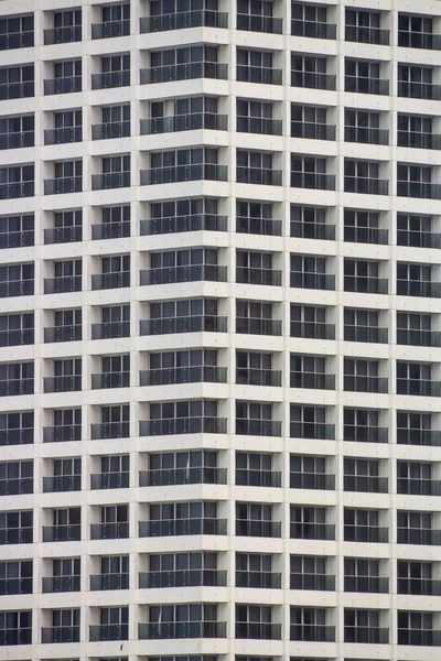 Fenêtres Verre Noir Dans Bâtiment Blanc Rio Janeiro Brésil — Photo