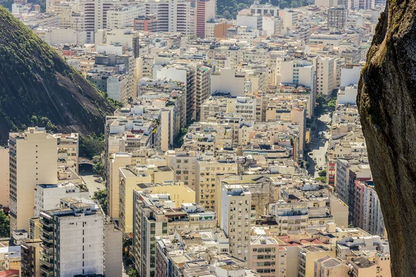 Copacabana Neighborhood Seen Top Cantagalo Hill Rio Janeiro Brazil — Stock Photo, Image
