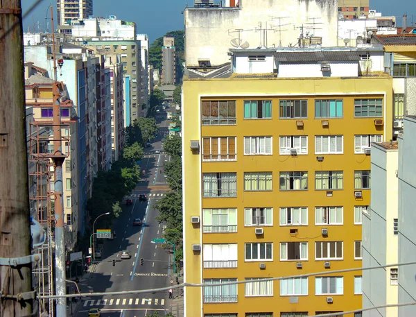 Barrio Copacabana Visto Desde Colina Del Pavo Real Río Janeiro — Foto de Stock