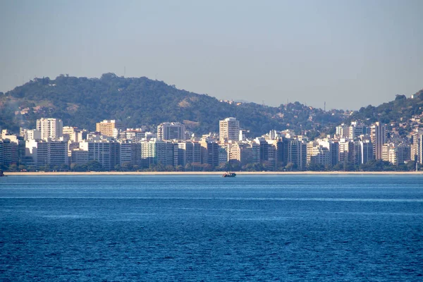 Niteroi Stad Sett Utifrån Flamengo Stranden Rio Janeiro Brasilien — Stockfoto