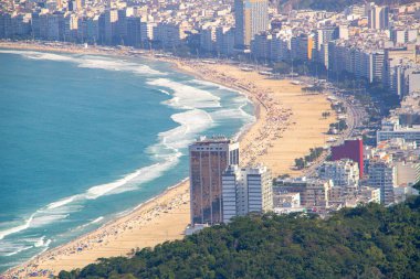 Rio de Janeiro, Brezilya 'daki Şeker Dağı' nın zirvesinden manzara.