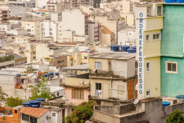 Favela Cantagalo Barrio Ipanema Río Janeiro Brasil Junio 2016 Casas — Foto de Stock