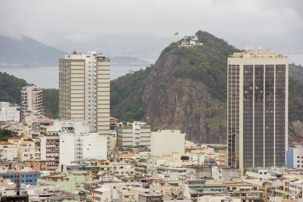 Copacabana Buurt Vanaf Top Van Agulhinha Inhanga Piek Rio Janeiro — Stockfoto