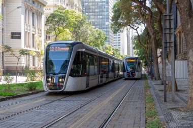 Rio de Janeiro, Brezilya 'da VLT olarak bilinen yolcu taşımacılığı treni