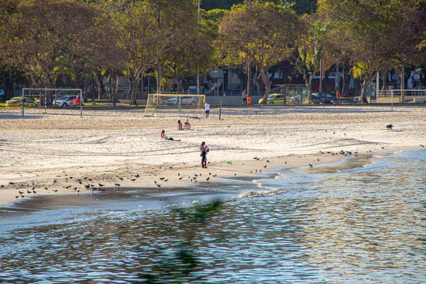 Plaża Botafogo Rio Janeiro Brazylia Lipca 2019 Osoby Korzystające Późnego — Zdjęcie stockowe