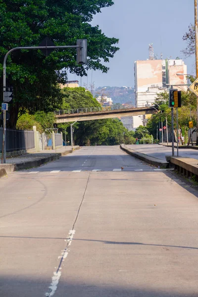 empty streets in the city center of rio de janeiro.