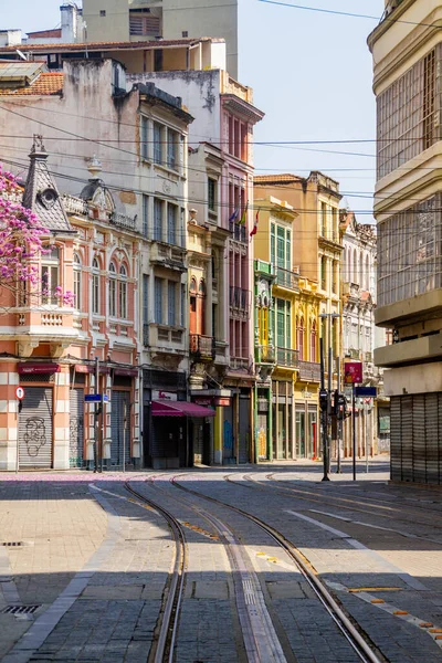 Calles Vacías Del Centro Río Janeiro Brasil Agosto 2020 Calles — Foto de Stock