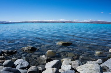göl pukaki mt aşçı yeni zelanda