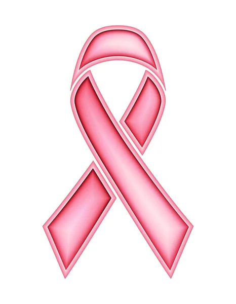 Πρότυπο Για Banner Κομψό Ροζ Κορδέλα Σύμβολο Έμβλημα Μήνα Ευαισθητοποίησης — Διανυσματικό Αρχείο