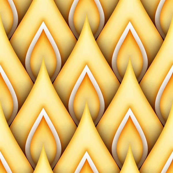 黄金民族をモチーフにしたシームレスなパターン 抽象的なデザイン要素 リアルな光沢のある飾りを持つ無限のテクスチャです ベクトル イラスト — ストックベクタ