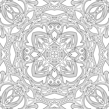 Tek renkli Dikişsiz desen Etnik çiçek motifi