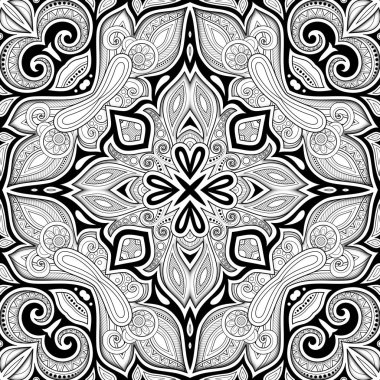 Tek renkli Seamless modeli ile mozaik Motif