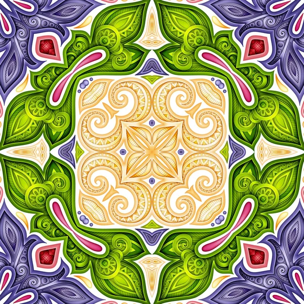Farbiges nahtloses Muster mit Mosaik-Motiv — Stockvektor