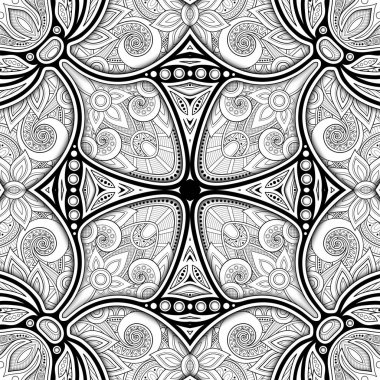 Tek renkli Seamless modeli ile mozaik Motif