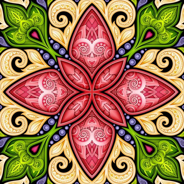 Färgade sömlösa mönster med mosaik motiv — Stock vektor